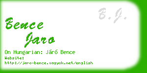 bence jaro business card